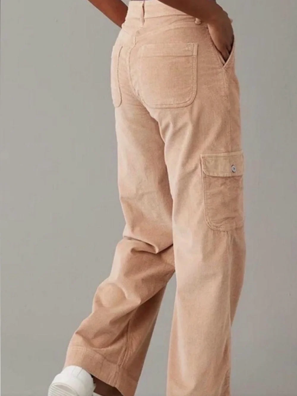 American Eagle Cargo Corduroy Wide Leg Pants Size 0